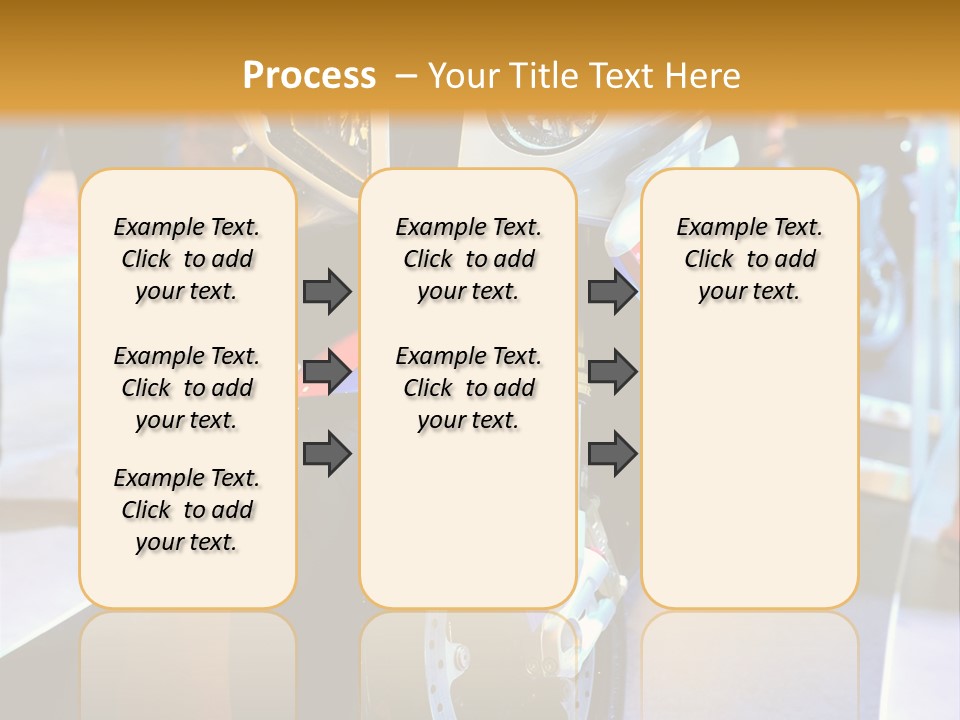 A Motorcycle Is On Display In A Showroom PowerPoint Template