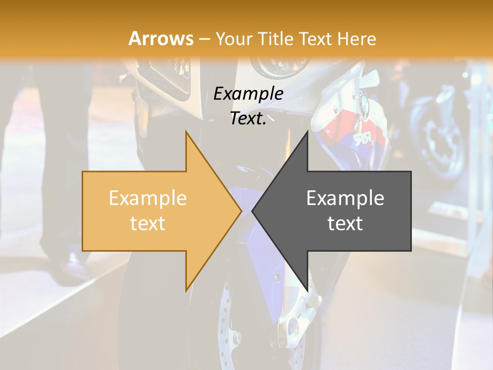 A Motorcycle Is On Display In A Showroom PowerPoint Template