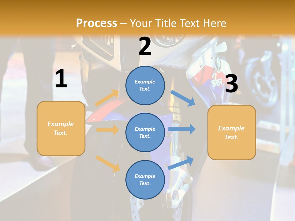 A Motorcycle Is On Display In A Showroom PowerPoint Template