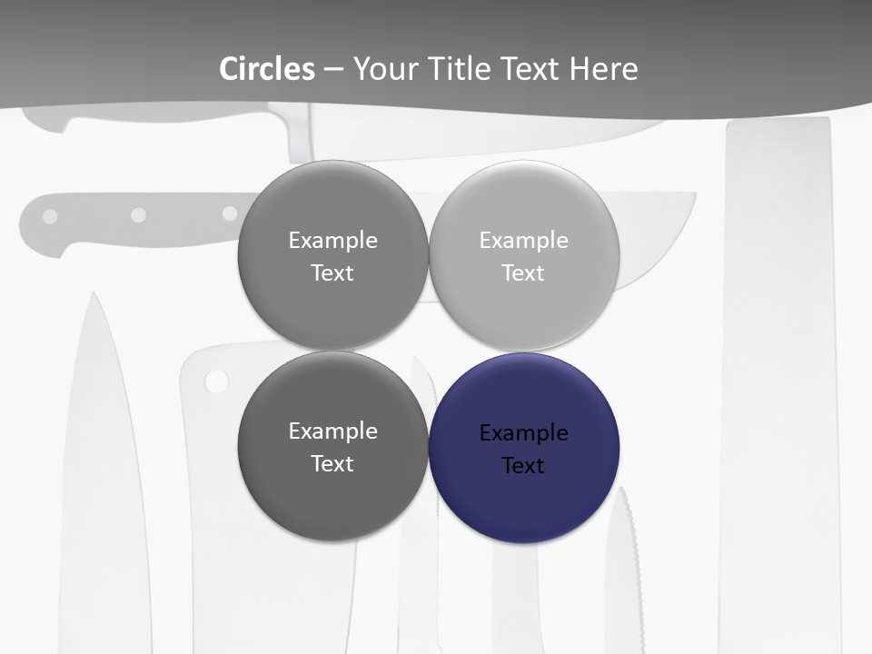 A Group Of Knives And Knives On A White Background PowerPoint Template