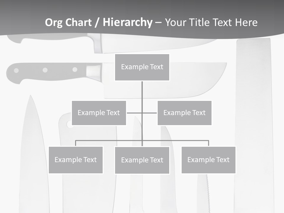 A Group Of Knives And Knives On A White Background PowerPoint Template