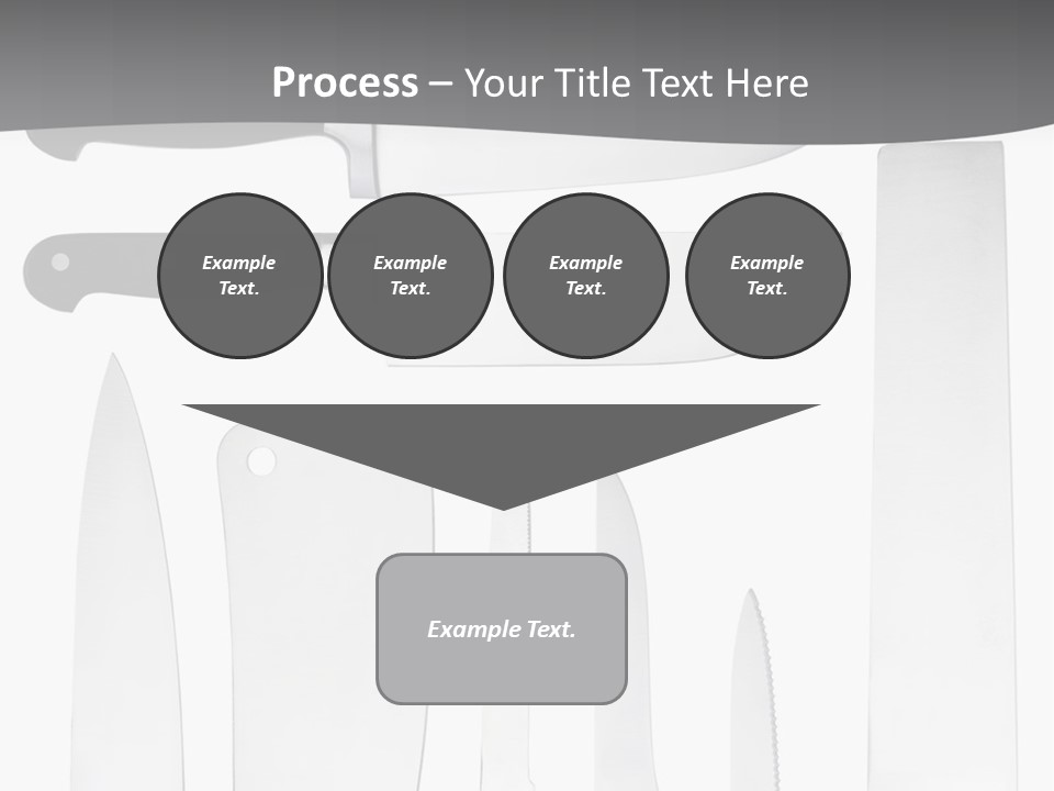 A Group Of Knives And Knives On A White Background PowerPoint Template