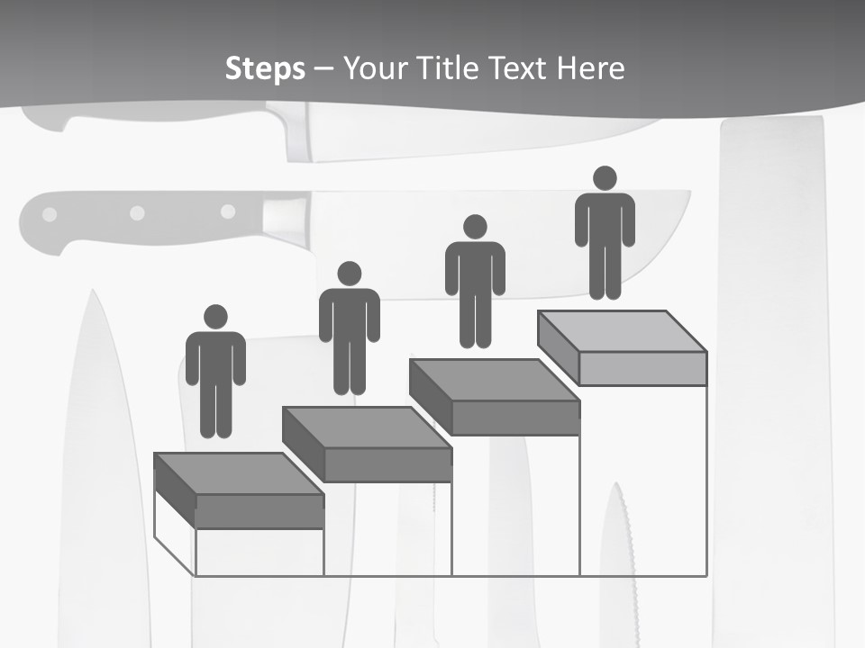 A Group Of Knives And Knives On A White Background PowerPoint Template