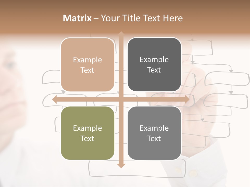 A Man Writing On A White Board With A Marker PowerPoint Template