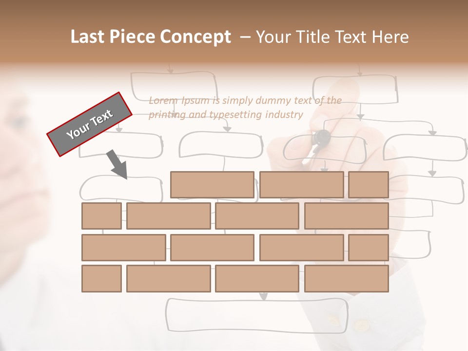 A Man Writing On A White Board With A Marker PowerPoint Template