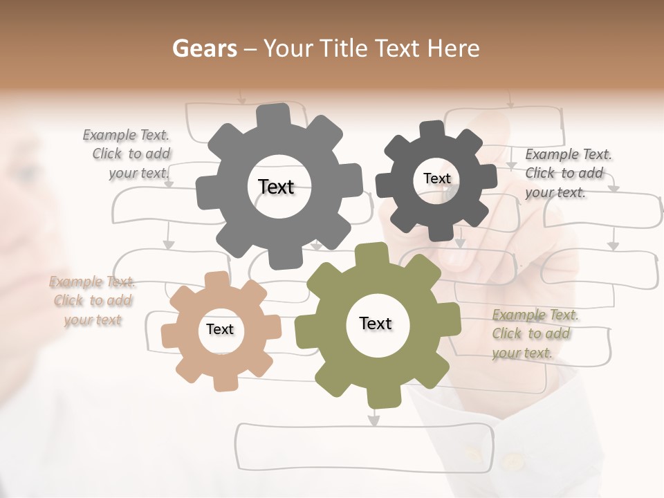 A Man Writing On A White Board With A Marker PowerPoint Template