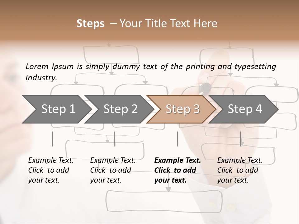 A Man Writing On A White Board With A Marker PowerPoint Template