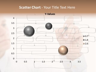 A Man Writing On A White Board With A Marker PowerPoint Template