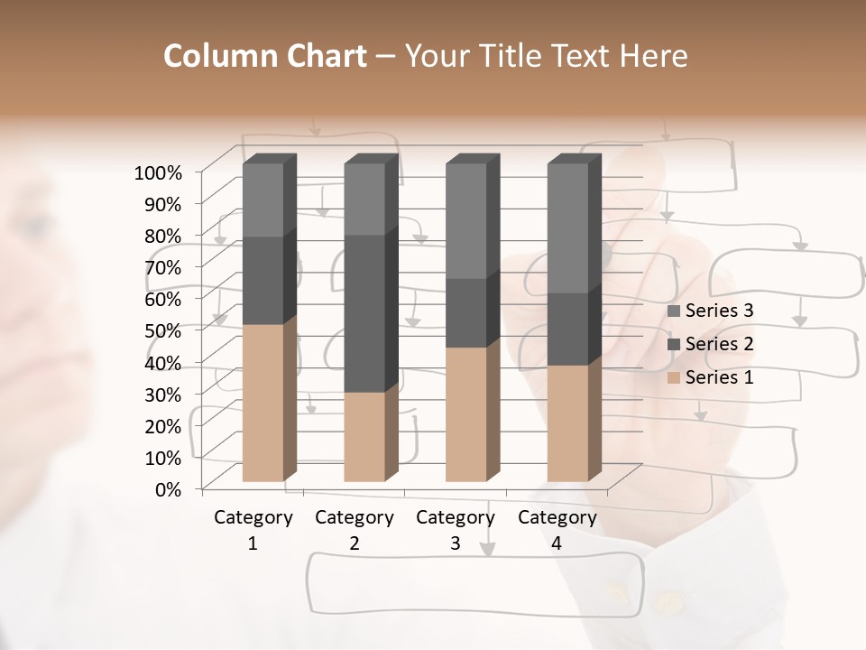 A Man Writing On A White Board With A Marker PowerPoint Template