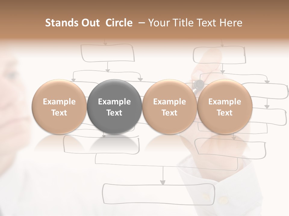 A Man Writing On A White Board With A Marker PowerPoint Template