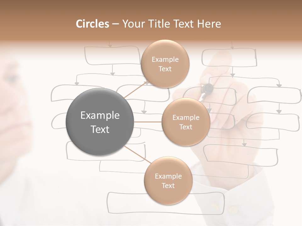 A Man Writing On A White Board With A Marker PowerPoint Template