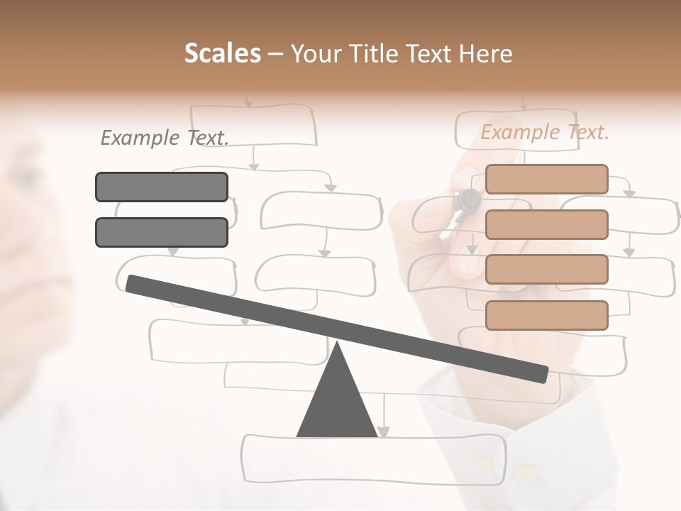 A Man Writing On A White Board With A Marker PowerPoint Template