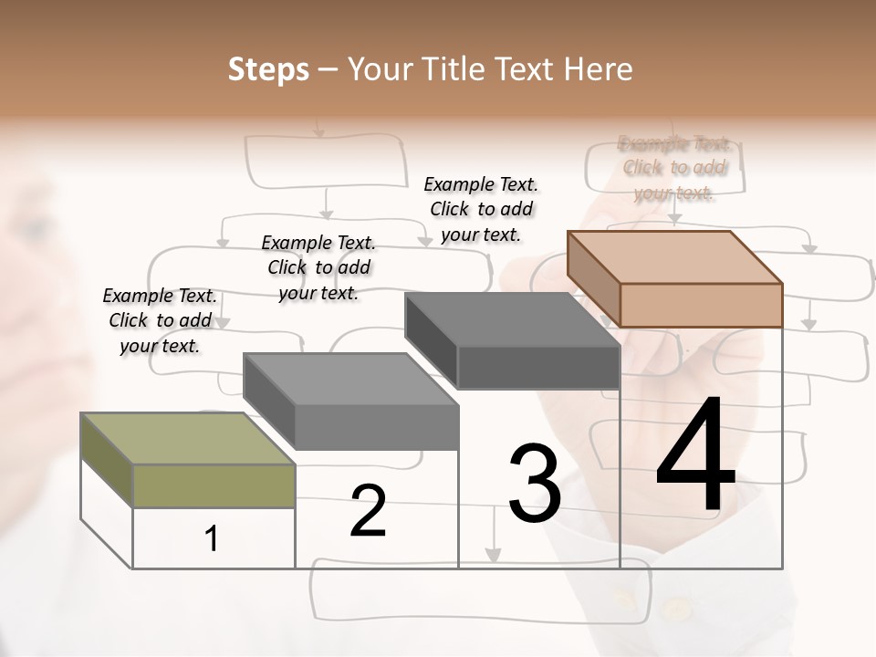A Man Writing On A White Board With A Marker PowerPoint Template