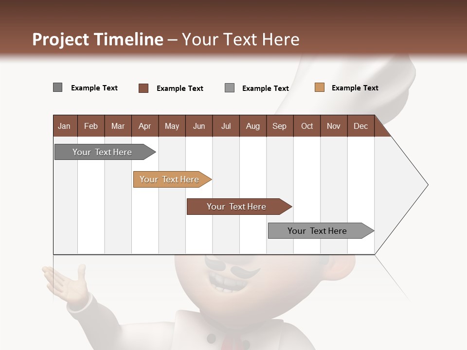 A Chef With A White Hat Is Pointing At A Sign PowerPoint Template
