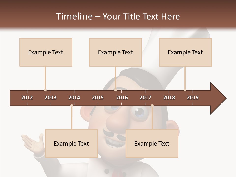A Chef With A White Hat Is Pointing At A Sign PowerPoint Template