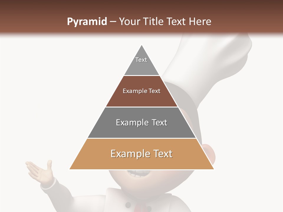 A Chef With A White Hat Is Pointing At A Sign PowerPoint Template
