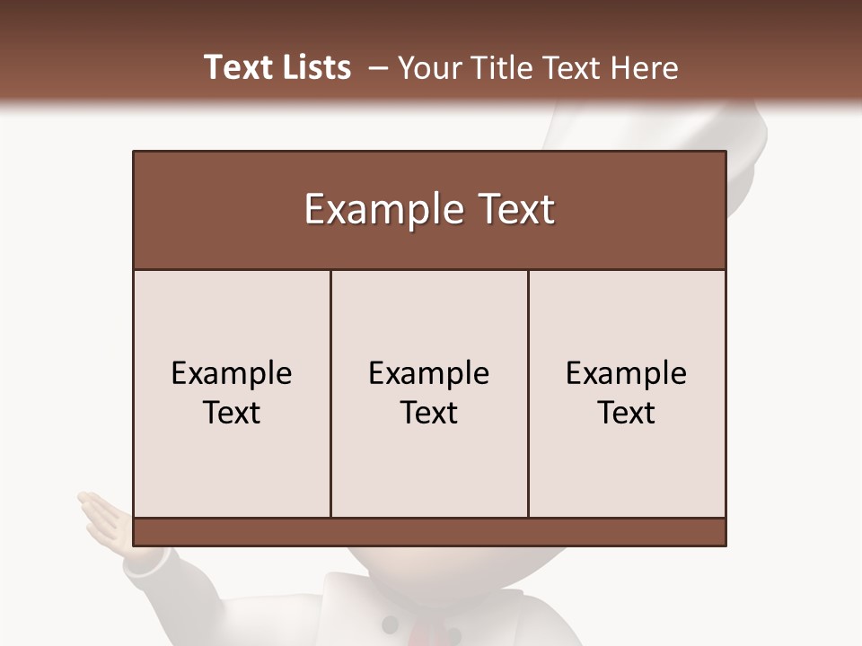 A Chef With A White Hat Is Pointing At A Sign PowerPoint Template