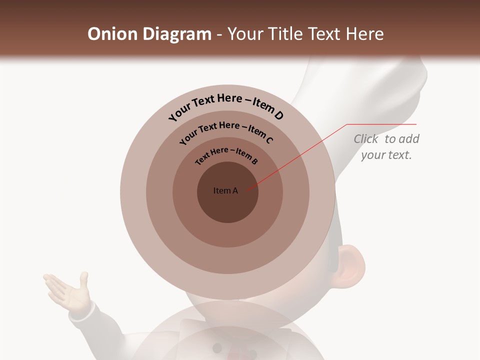 A Chef With A White Hat Is Pointing At A Sign PowerPoint Template