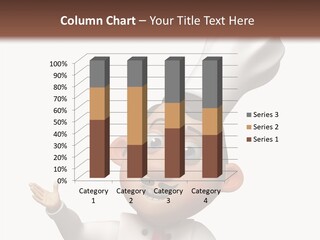 A Chef With A White Hat Is Pointing At A Sign PowerPoint Template