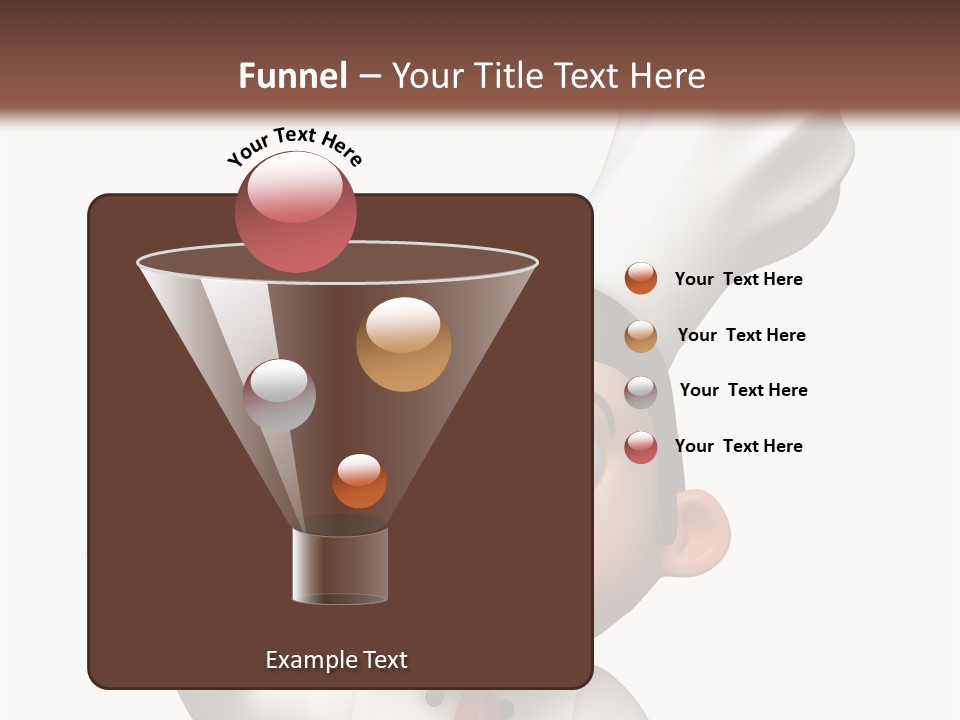 A Chef With A White Hat Is Pointing At A Sign PowerPoint Template