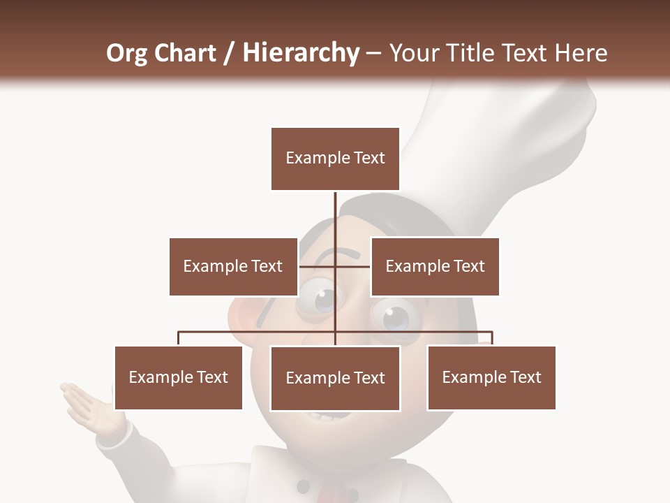 A Chef With A White Hat Is Pointing At A Sign PowerPoint Template