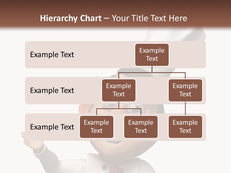 A Chef With A White Hat Is Pointing At A Sign PowerPoint Template