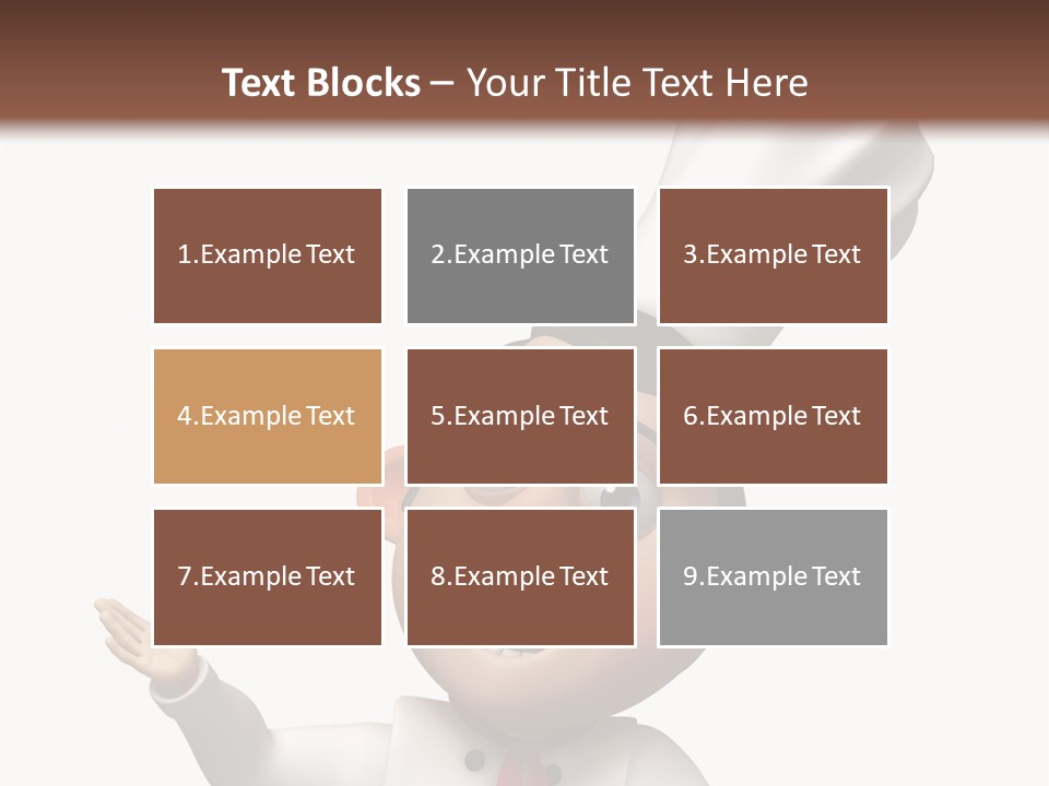 A Chef With A White Hat Is Pointing At A Sign PowerPoint Template