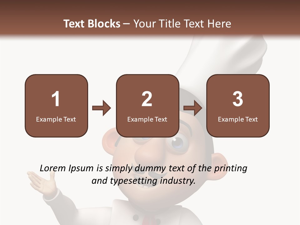 A Chef With A White Hat Is Pointing At A Sign PowerPoint Template