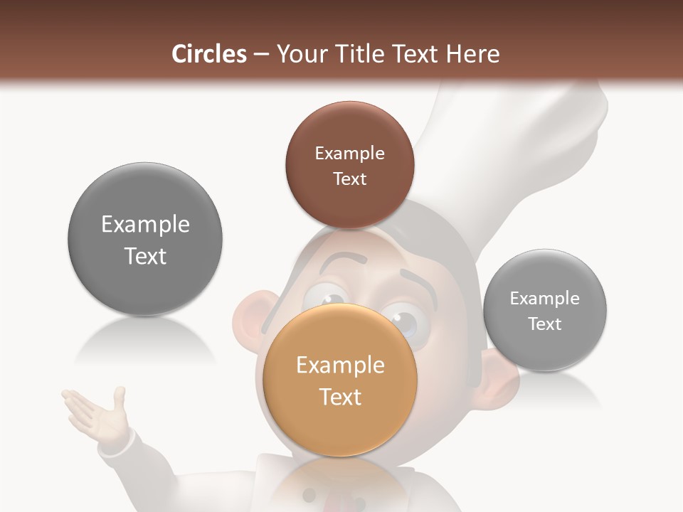 A Chef With A White Hat Is Pointing At A Sign PowerPoint Template