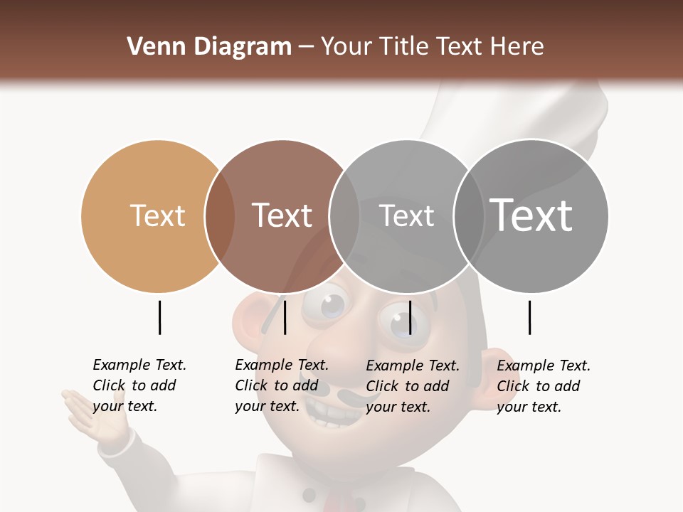 A Chef With A White Hat Is Pointing At A Sign PowerPoint Template