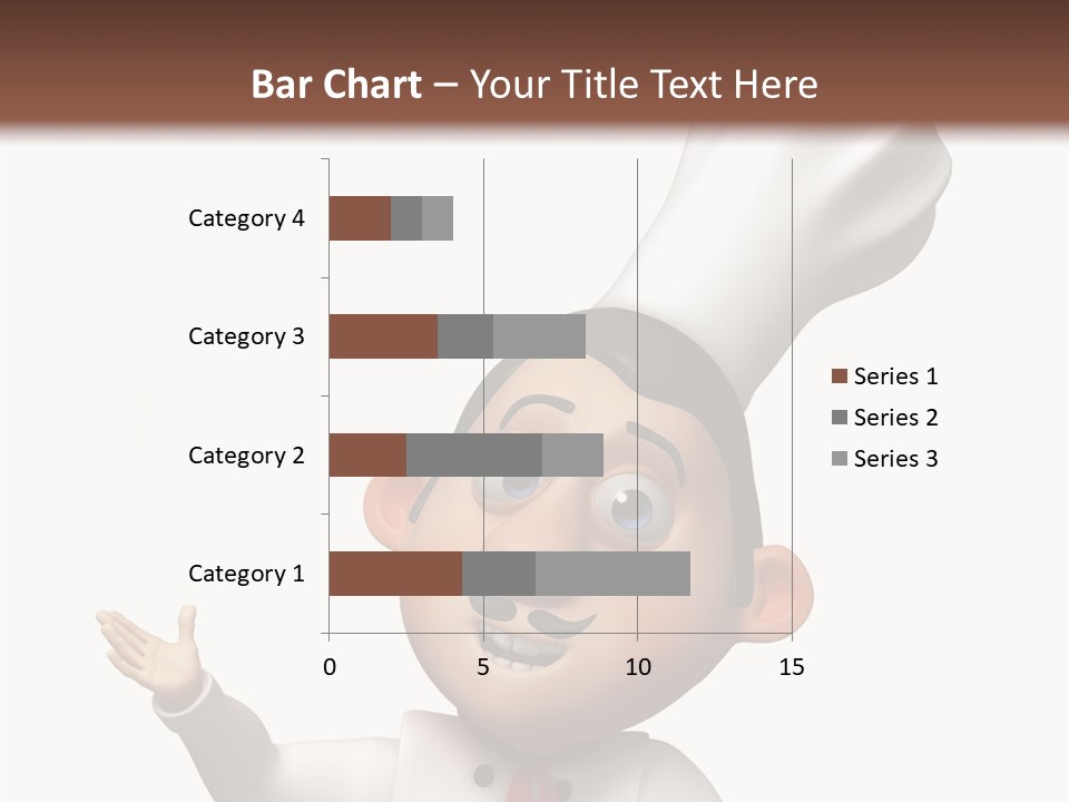 A Chef With A White Hat Is Pointing At A Sign PowerPoint Template