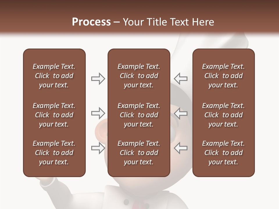 A Chef With A White Hat Is Pointing At A Sign PowerPoint Template