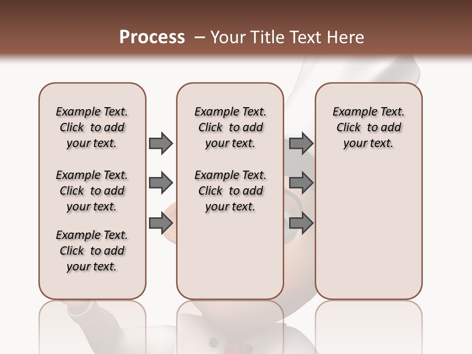 A Chef With A White Hat Is Pointing At A Sign PowerPoint Template