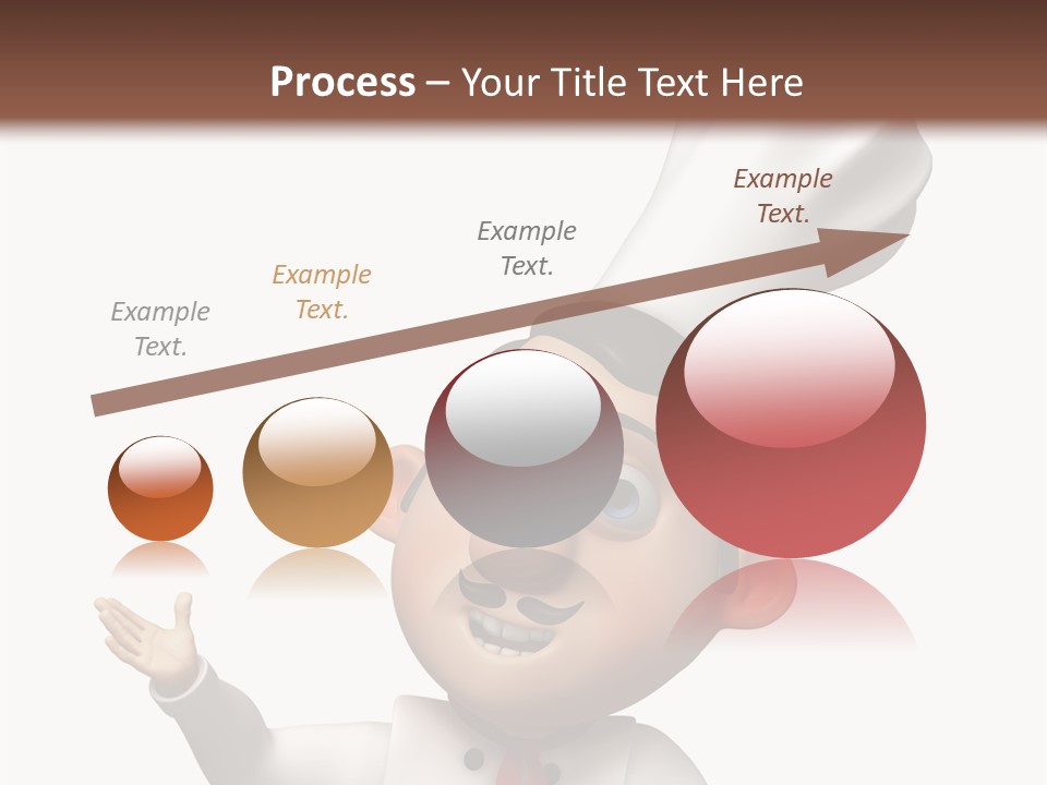 A Chef With A White Hat Is Pointing At A Sign PowerPoint Template