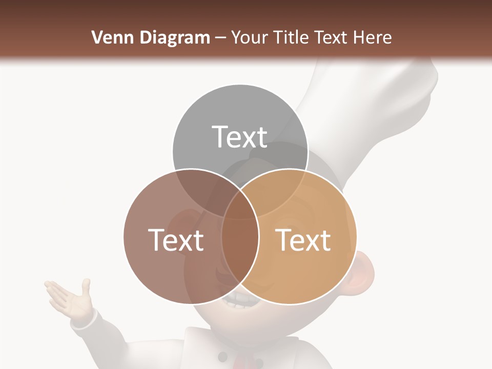 A Chef With A White Hat Is Pointing At A Sign PowerPoint Template