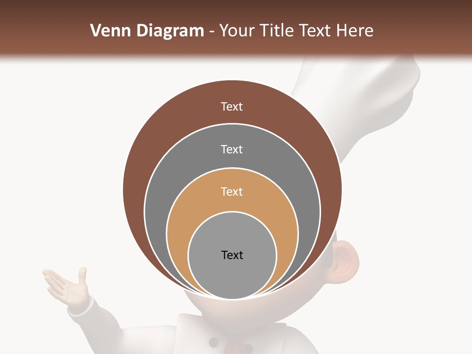 A Chef With A White Hat Is Pointing At A Sign PowerPoint Template