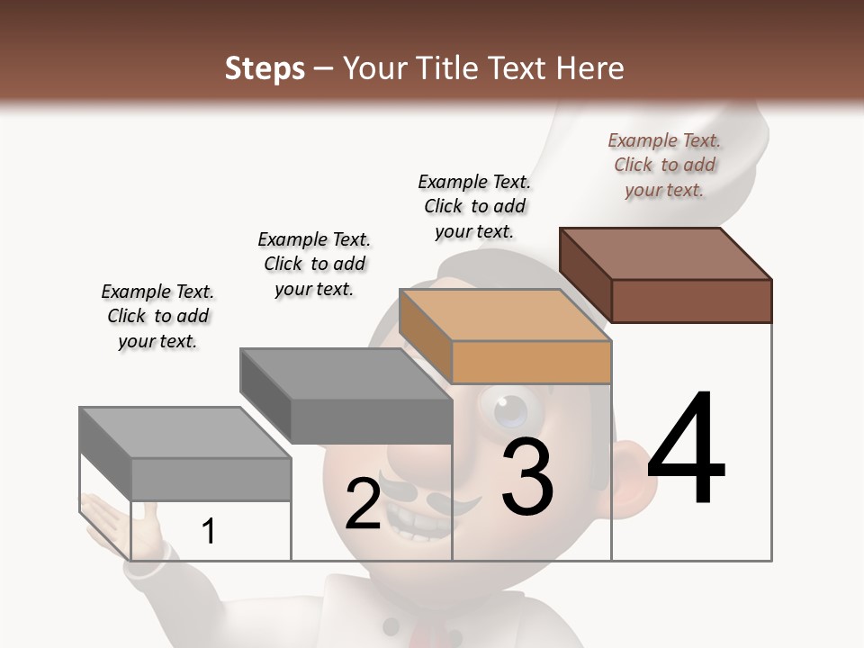 A Chef With A White Hat Is Pointing At A Sign PowerPoint Template