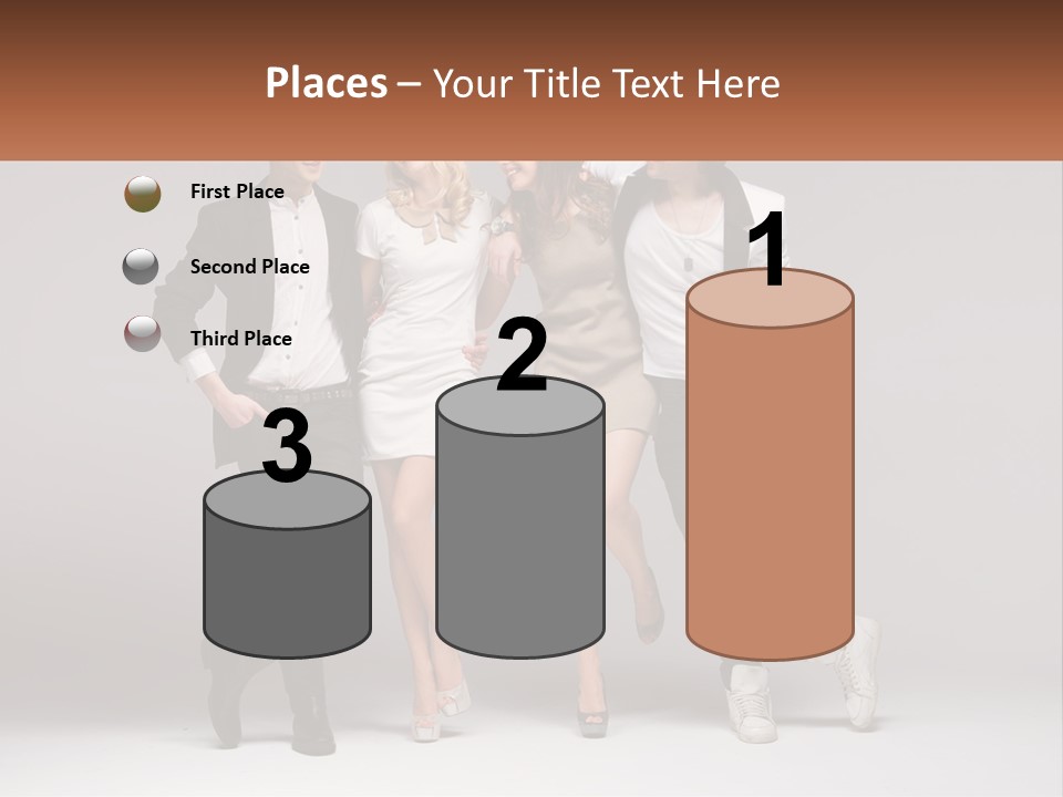 A Group Of People Standing Next To Each Other Holding A Sign PowerPoint Template