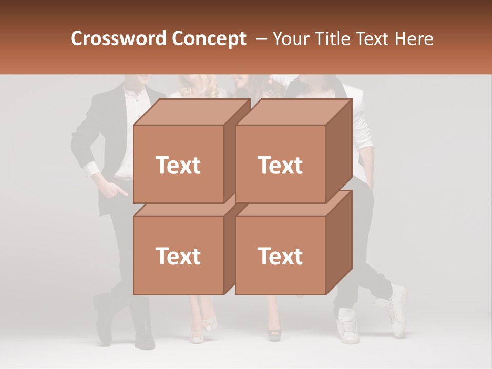 A Group Of People Standing Next To Each Other Holding A Sign PowerPoint Template