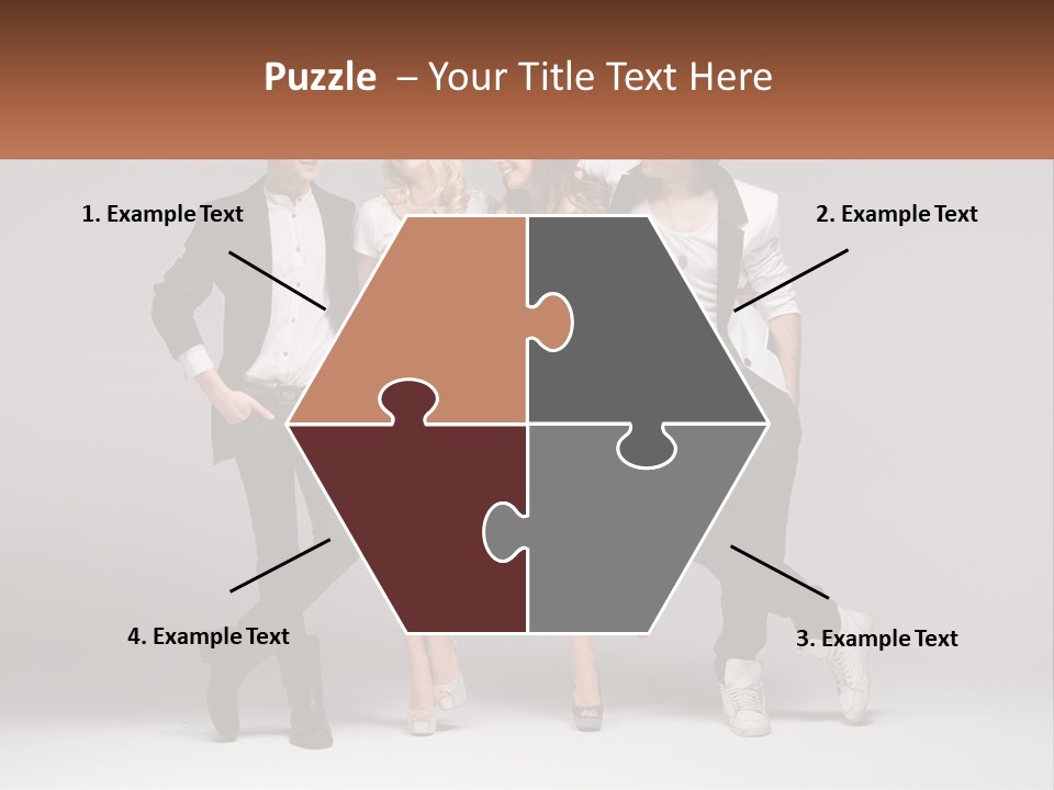 A Group Of People Standing Next To Each Other Holding A Sign PowerPoint Template