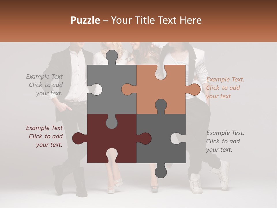 A Group Of People Standing Next To Each Other Holding A Sign PowerPoint Template