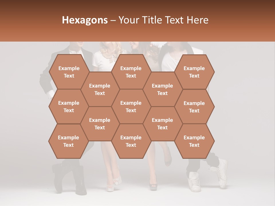A Group Of People Standing Next To Each Other Holding A Sign PowerPoint Template