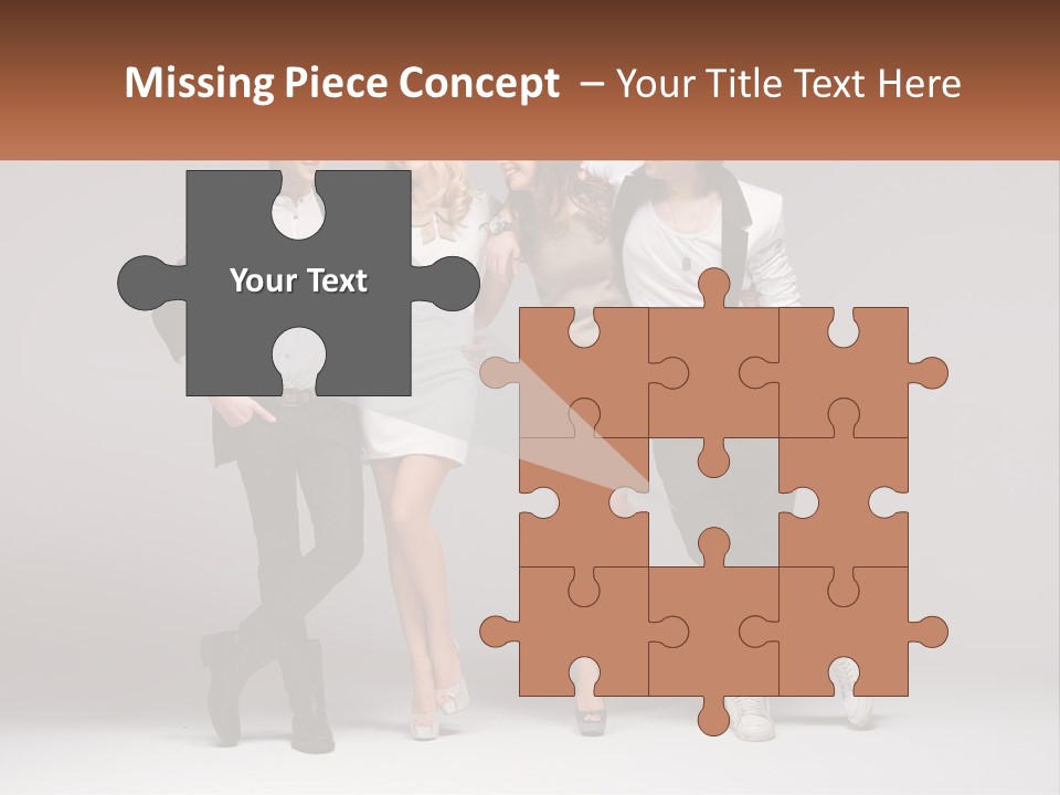 A Group Of People Standing Next To Each Other Holding A Sign PowerPoint Template