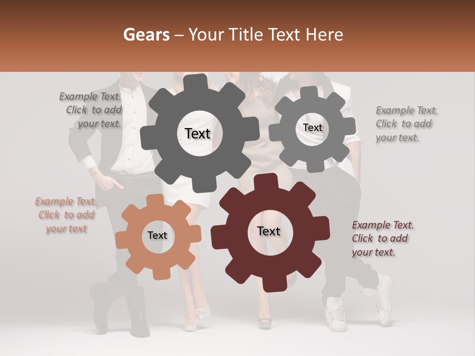 A Group Of People Standing Next To Each Other Holding A Sign PowerPoint Template