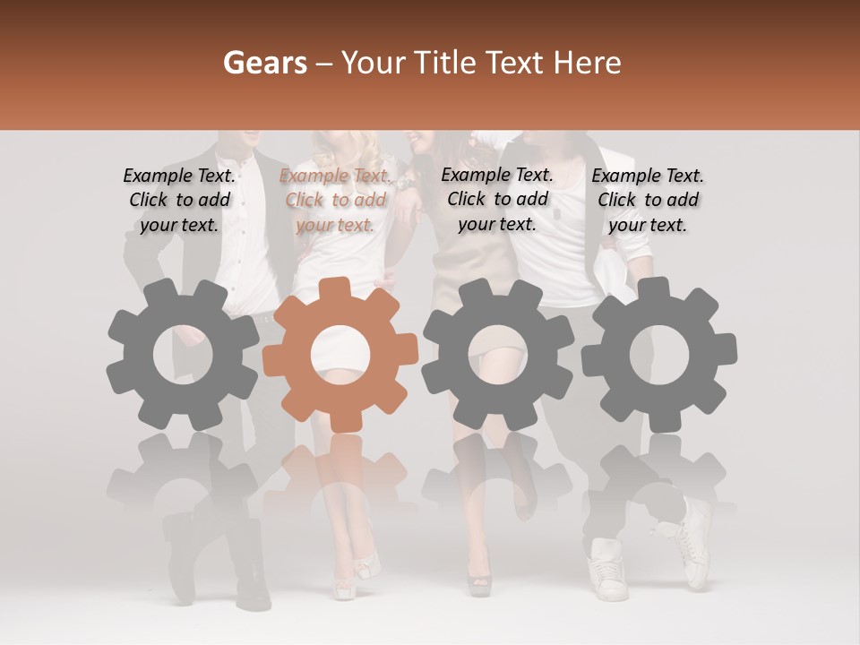 A Group Of People Standing Next To Each Other Holding A Sign PowerPoint Template