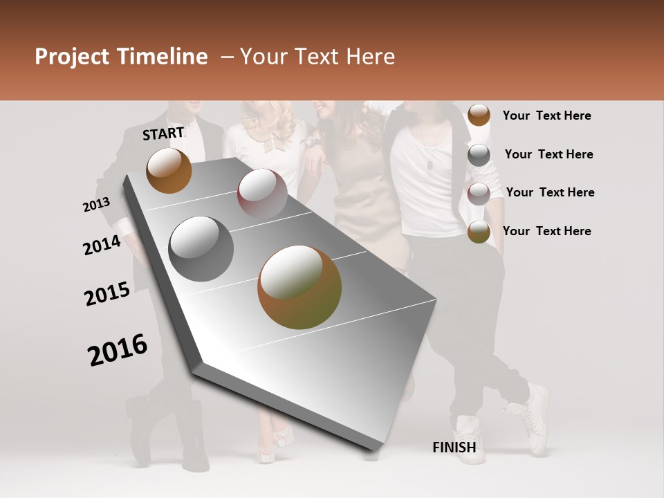 A Group Of People Standing Next To Each Other Holding A Sign PowerPoint Template