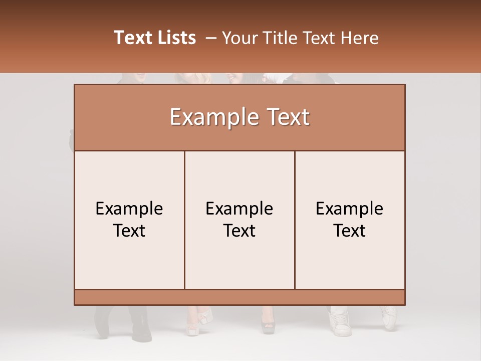 A Group Of People Standing Next To Each Other Holding A Sign PowerPoint Template