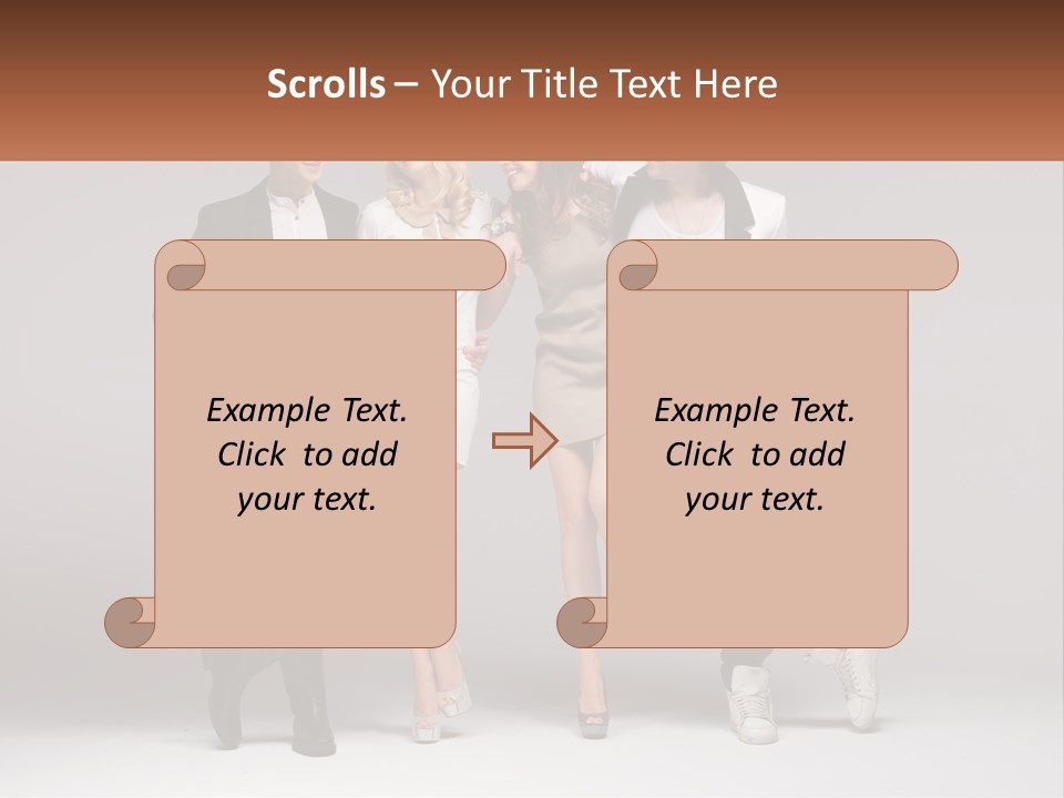 A Group Of People Standing Next To Each Other Holding A Sign PowerPoint Template