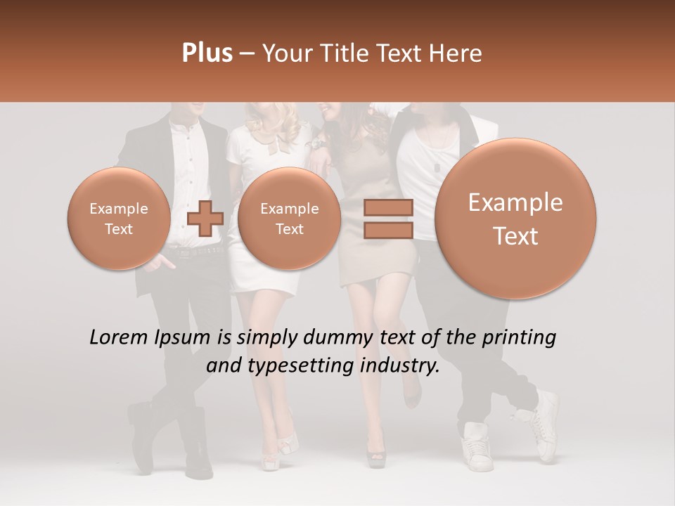 A Group Of People Standing Next To Each Other Holding A Sign PowerPoint Template