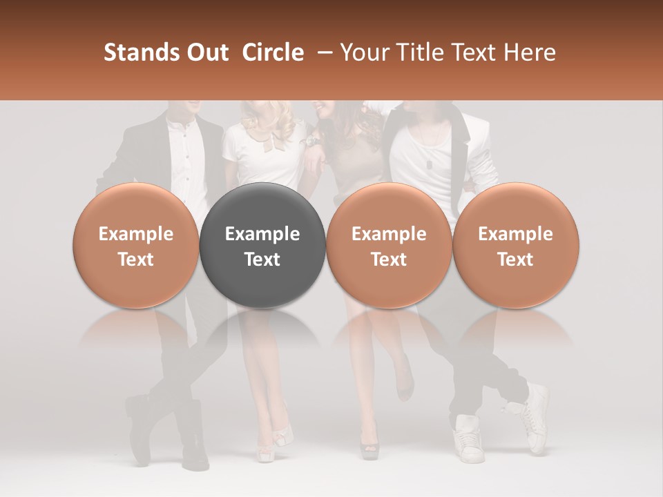 A Group Of People Standing Next To Each Other Holding A Sign PowerPoint Template